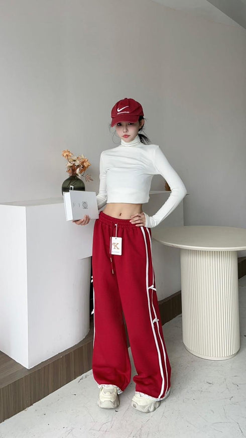KELTIS Little Bow Decor Track Pants